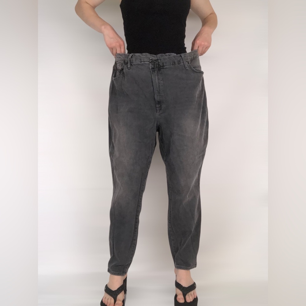 Good American Womens Good Curve Skinny Jeans Crossover Waistband